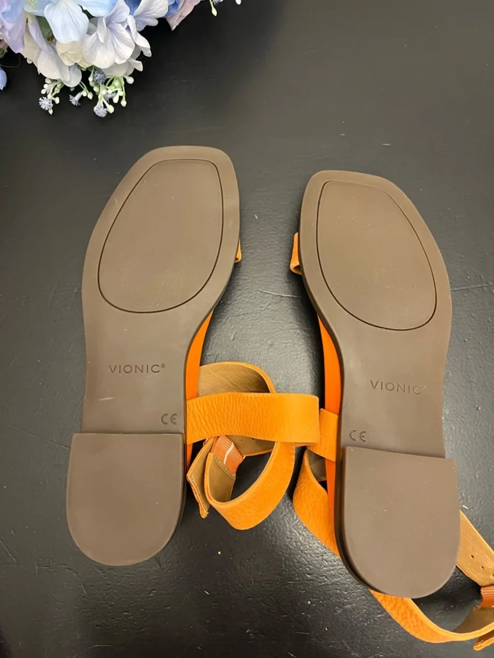 Vionic NWOB Anaya Strappy Ankle Leather Sandals Orange Marmalade Sz 7.5 Summer - Picture 11 of 13